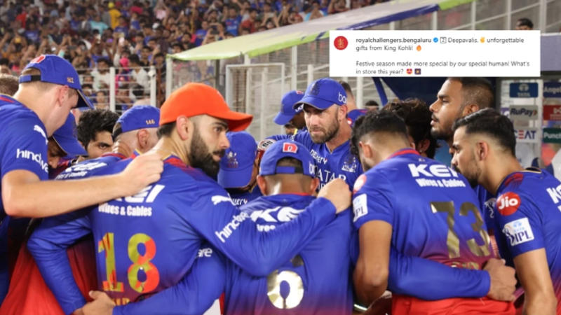 Virat Kohli in a RCB Team Huddle