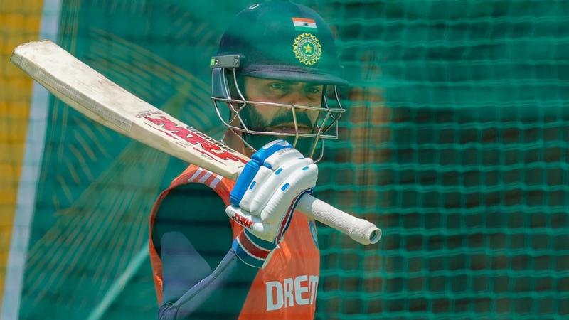 Virat Kohli in Team India's training nets