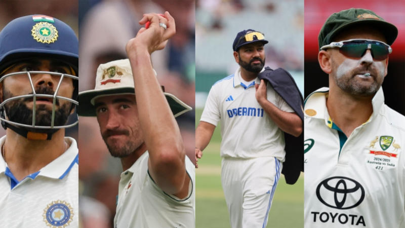 Virat Kohli, Mitchell Starc, Rohit Sharma and Nathan Lyon