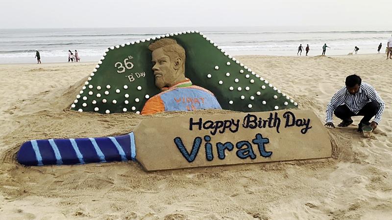 Virat Kohli Sand Art