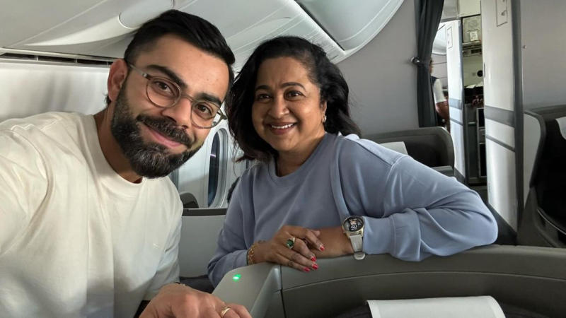 Virat Kohli with Radhikaa Sarathkumar