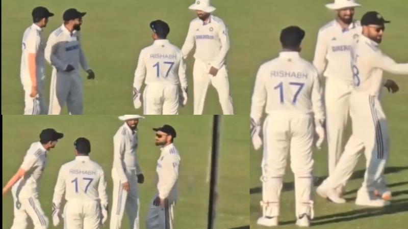 Virat Kohli with teammates Rishabh Pant, Shubhman Gill and 