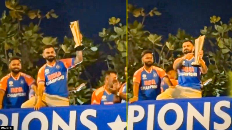 Virat Kohli During Victory Parade 