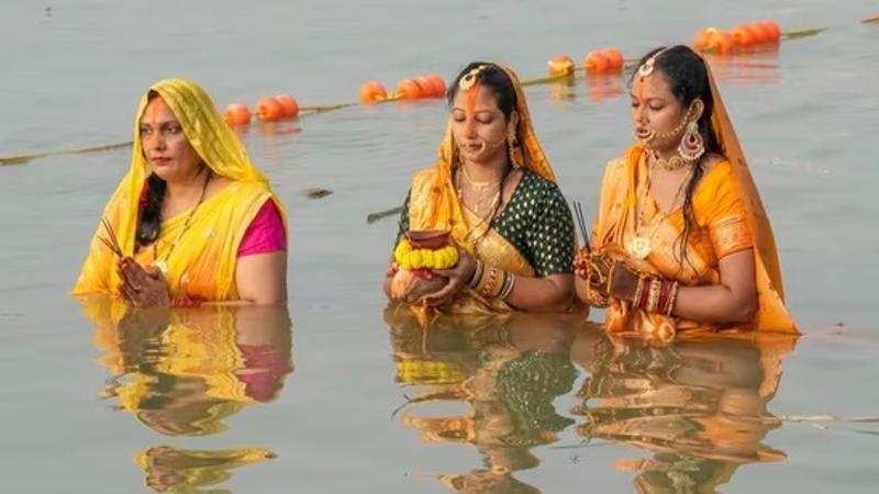 Visuals across the country show people gathering near riverbanks to offer prayers.