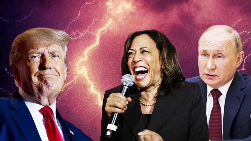 Vladimir Putin, Kamala Harris And Donald Trump