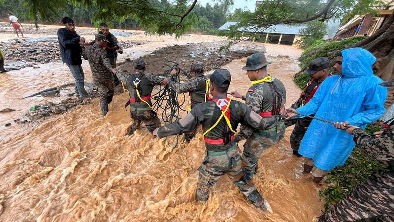 Army rescues 19 civilians stranded in landslide-hit resorts in Wayanad