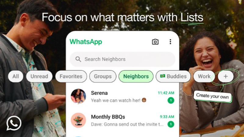 WhatsApp Custom Lists