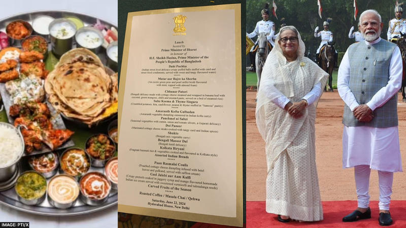  Dahi Puchka to Pan Rasmali: Lavish Spread  For Bangladesh PM Sheikh Hasina Hosted By PM Modi