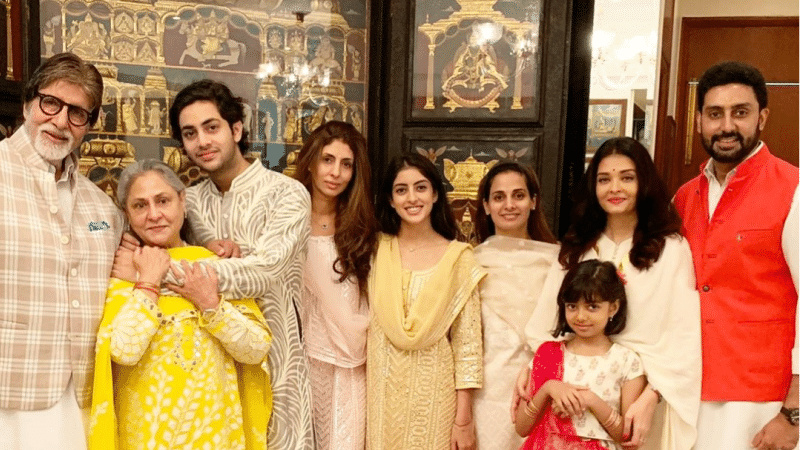 When Aishwarya Rai and Aaradhya Bachchan celebrated Raksha Bandhan at the Bachchan household as well as at her mother’s home.