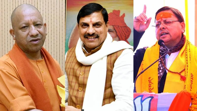 Yogi Adityanath-Mohan Yadav and Pushkar Singh Dhami