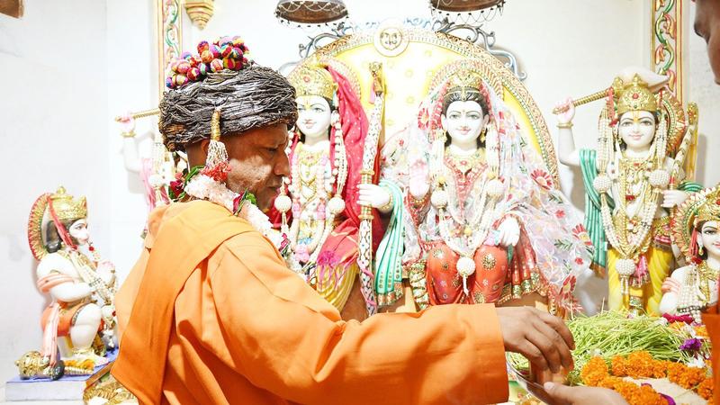 yogi adityanath vijayadashami puja