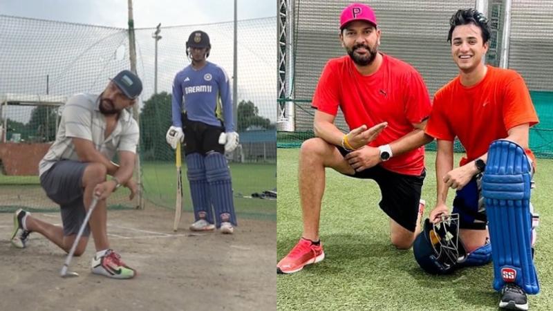 Yuvraj Singh and Abhishek Sharma