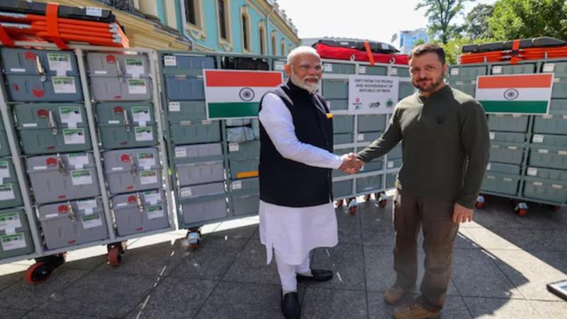 Zelenskyy thanked PM Modi for the humanitarian assistance of the BHISHM Cubes which will help expedite the treatment of the injured and save precious lives.