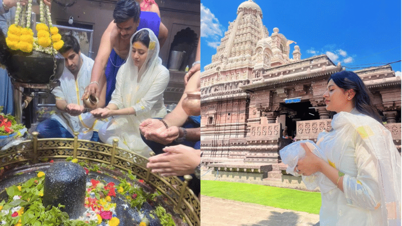 Anjali Arora visits Grishneshwar jyotirlinga Temple 