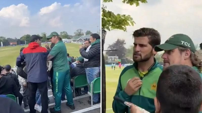 Shaheen Shah Afridi confronts a spectator 