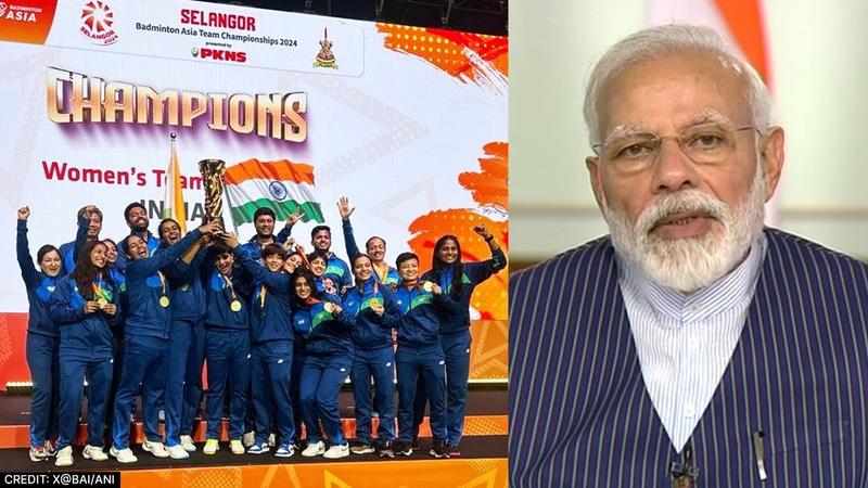 PM Modi lauds India's victory in Women's Badminton Asia Team Championship