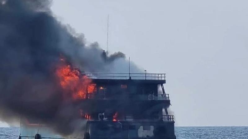 Fire in Tourist Boat