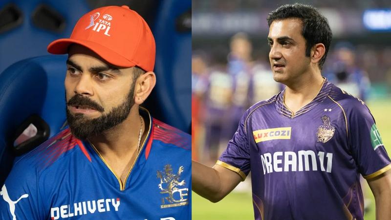 Gautam Gambhir hugs Virat Kohli then masterstroke to send sunil narine