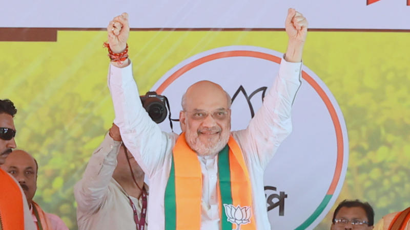 Union Home Minister and BJP leader Amit Shah during poll campaign 