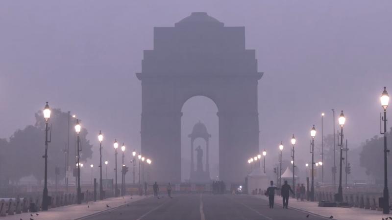 Delhi’s maximum temperature was recorded at 24 degrees Celsius, a notch above the season's average