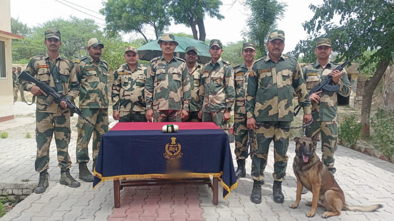 Drone and heroin packet recovered by BSF