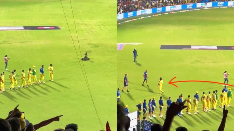 ms dhoni breaks down after csk lose aganist RCB did not shake hands 