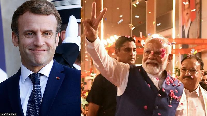 French President Macron congratulated PM Modi on his victory in the Lok Sabha elections