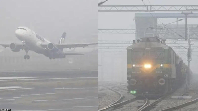 Train And Flight Late Due To Fog