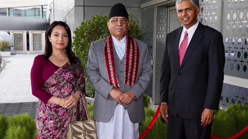 Nepal PM pushpa kamal dahal reached delhi 