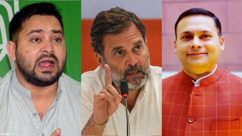 Tejashwi Yadav, Rahul Gandhi and Amit Malviya