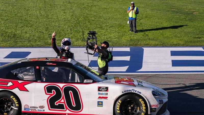 Harrison Burton claims 1st Xfinity Series win at Fontana