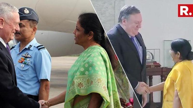 Indian and US hold '2 + 2' dialogue LIVE UPDATES: EAM Sushma Swaraj and RM Nirmala Sitharaman hold high-level talks with US Secretaries Mike Pompeo and James Mattis