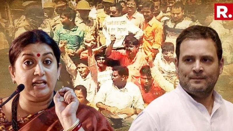 After protests erupt in Amethi against Rahul Gandhi, Union Minister Smriti Irani says, 'discarding of the Congress President was long awaited by Amethi people'