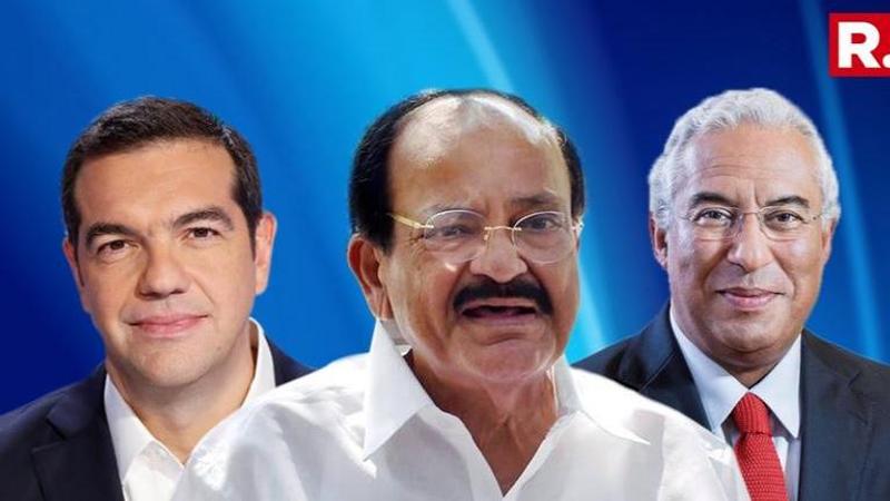 Vice President M Venkaiah Naidu meets Prime Ministers of Greece, Portugal