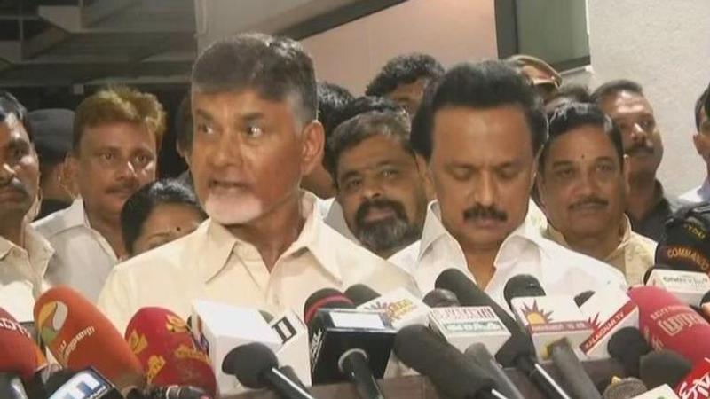 Chandrababu Naidu's anti-Modi front swells as DMK's Stalin promises full support, though AP CM remains evasive on alliance 'face'