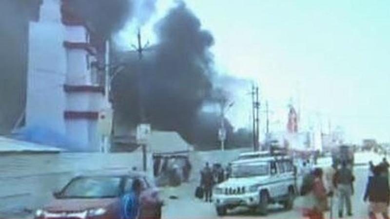 Fire breaks out at pandal in Kumbh Mela camp in Prayagraj due to cylinder blast