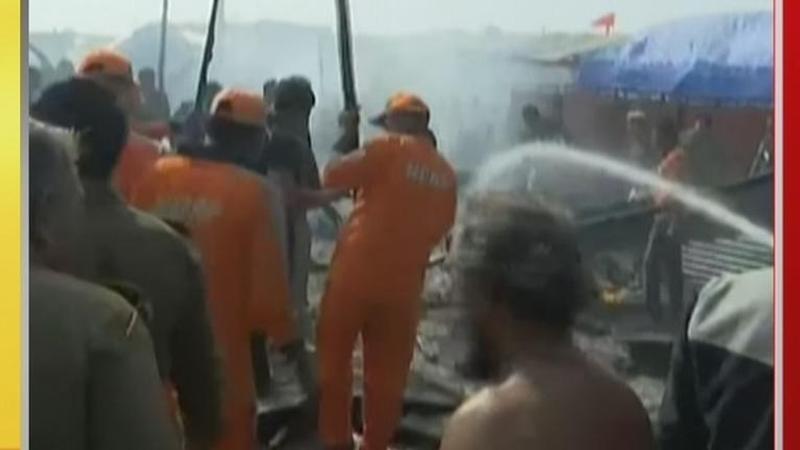 Fire breaks out at the Kumbh Mela premises in Prayagraj. LIVE UPDATES here