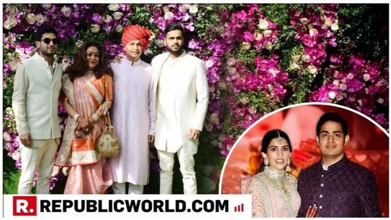 Akash Ambani-Shloka Mehta Wedding: Anil Ambani and Tina Ambani walk in with their boys, dazzling on the green carpet