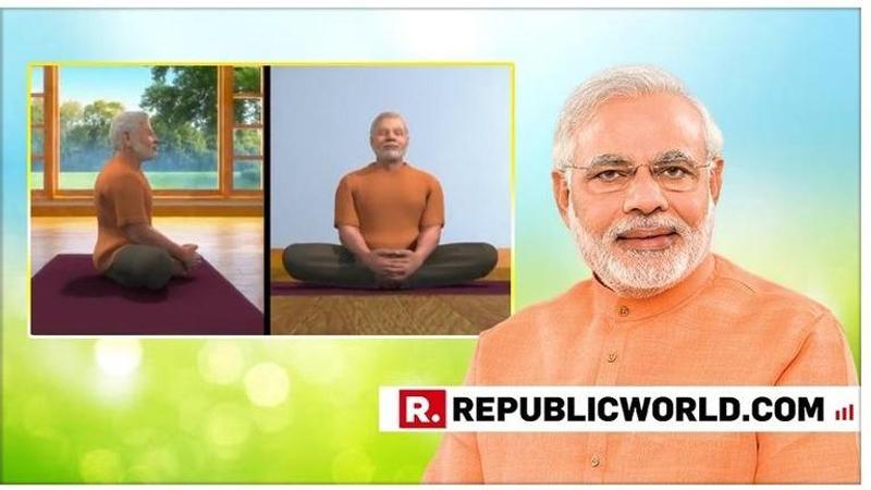 WATCH: PM Modi's Animated Avatar Demonstrates 'Bhadrasana' Ahead Of Yoga Day 2019