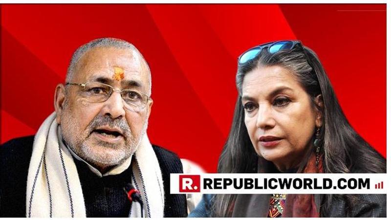 BJP minister Giriraj Singh lashes out at Shabana Azmi over her 'criticising govt will make you anti-national' opinion