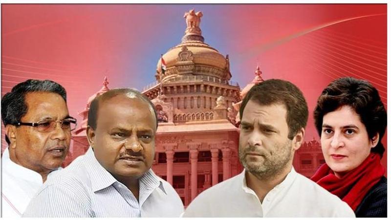 Karnataka: Rahul Gandhi, Priyanka Vadra wake up to Congress-JDS govt ouster, say 'democracy threatened'