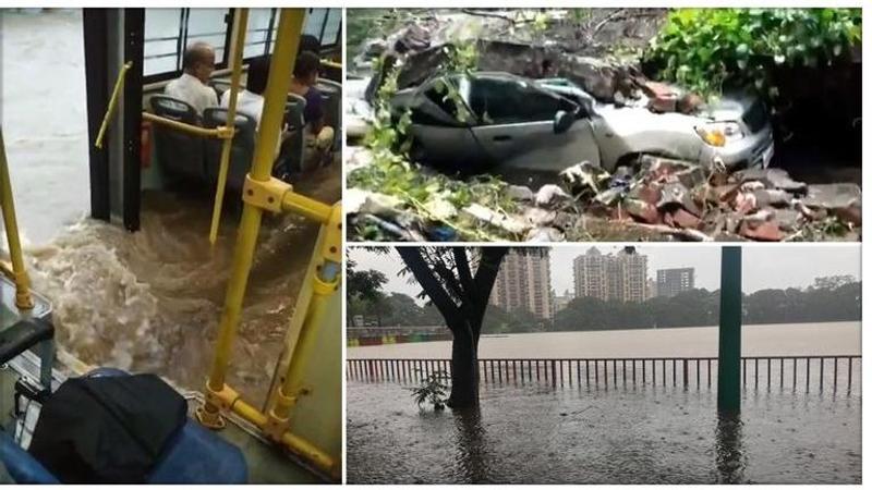 Mumbai Rains: Wall collapse, flooded roads and overflowing lakes grip Thane City