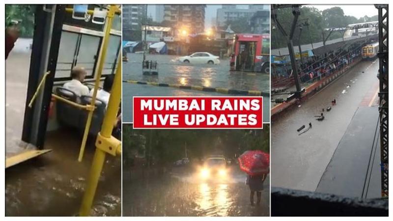 Mumbai Rains LIVE Updates: Water-logging at several places, trains delayed; high-tide expected