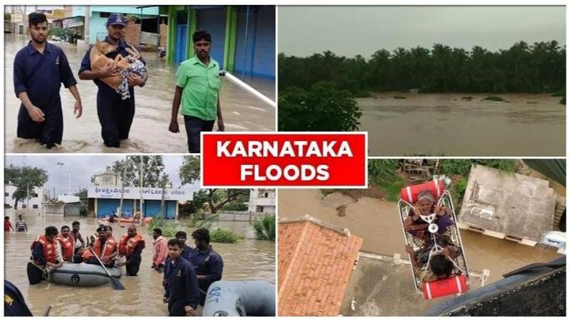 Karnataka Floods: 1024 villages affected; NDRF, SDRF, Army & Navy deployed