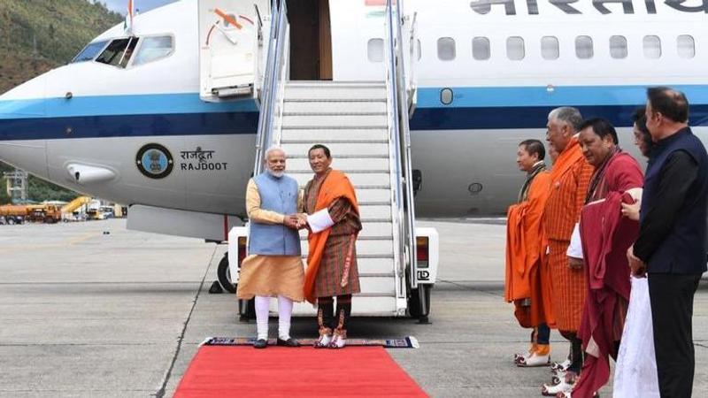 WATCH: PM Modi received by Bhutan counterpart Lotay Tshering as he arrives in Paro, accorded full guard of honour