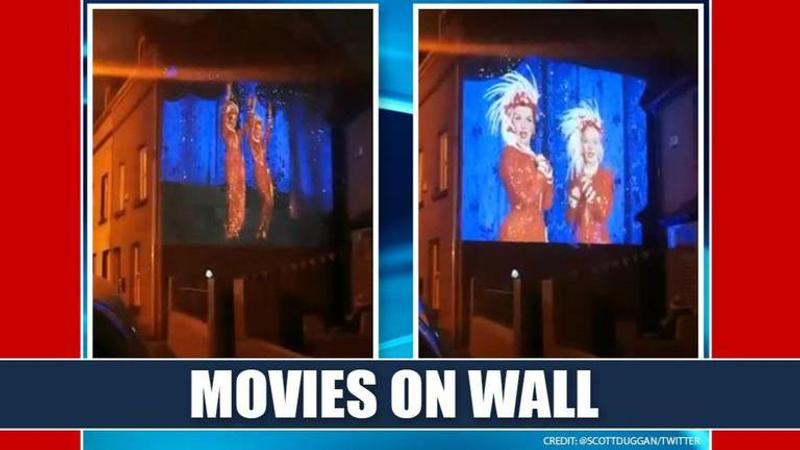 Good News: Ireland man projects movies on walls for neighbors to enjoy amid lockdown