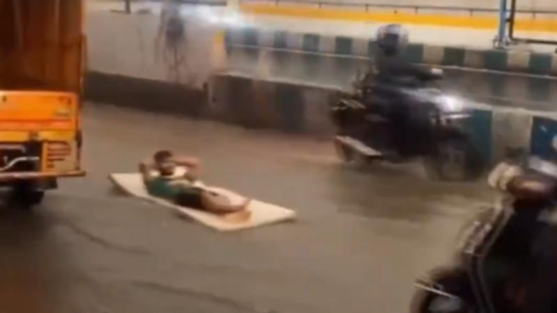 Pune man surfing on the streets, viral video