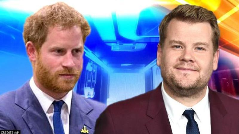 Prince Harry spotted shooting for a TV segment alongside James Corden in Los Angeles