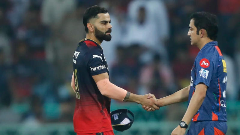 Virat Kohli and Gautam Gambhir during IPL 2023