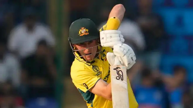 Marnus Labuschagne in action for Australia at the ODI World Cup